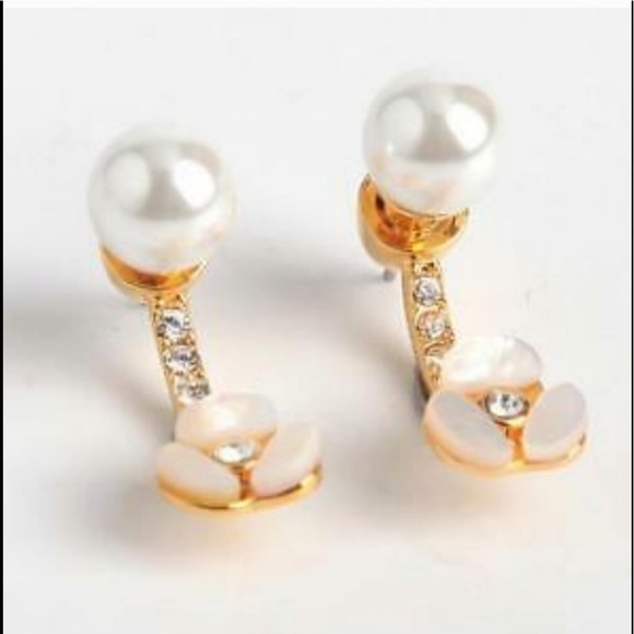 NWT KATE SPADE ♠️ GOLD DISCO PANSY EARRINGS - Picture 3 of 8